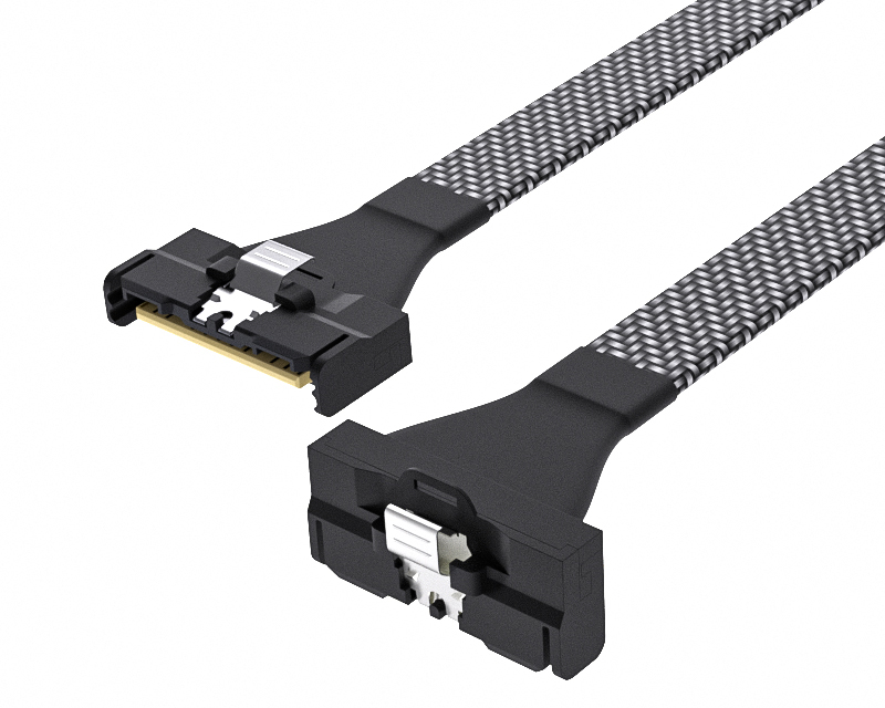 MCIO 8X Stright TO MCIO 8X Right angle Cable