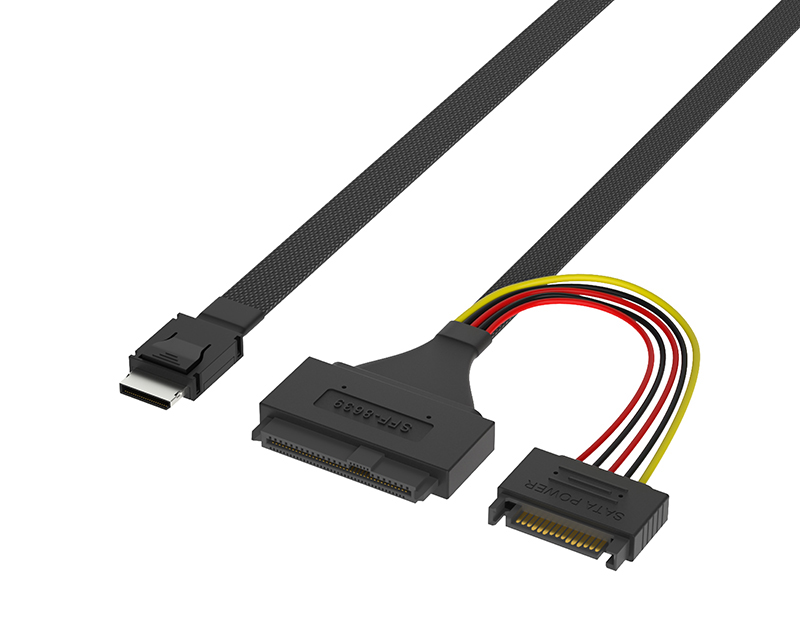 OCulink SFF-8611 4i to U.2 SFF8639+15P SATA